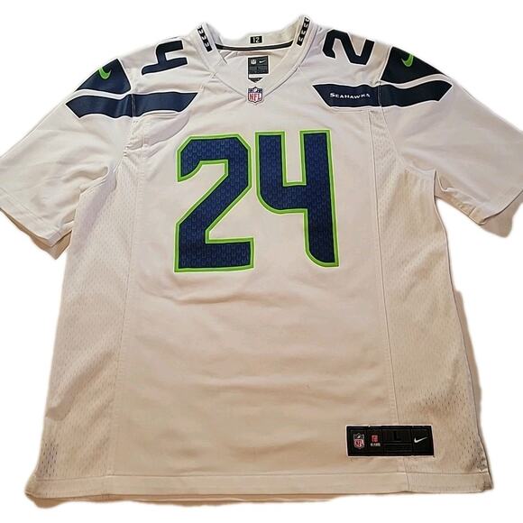 Authentic NFL Marshawn Lynch Seattle Seahawks Nike Elite Jersey Size Large 48
